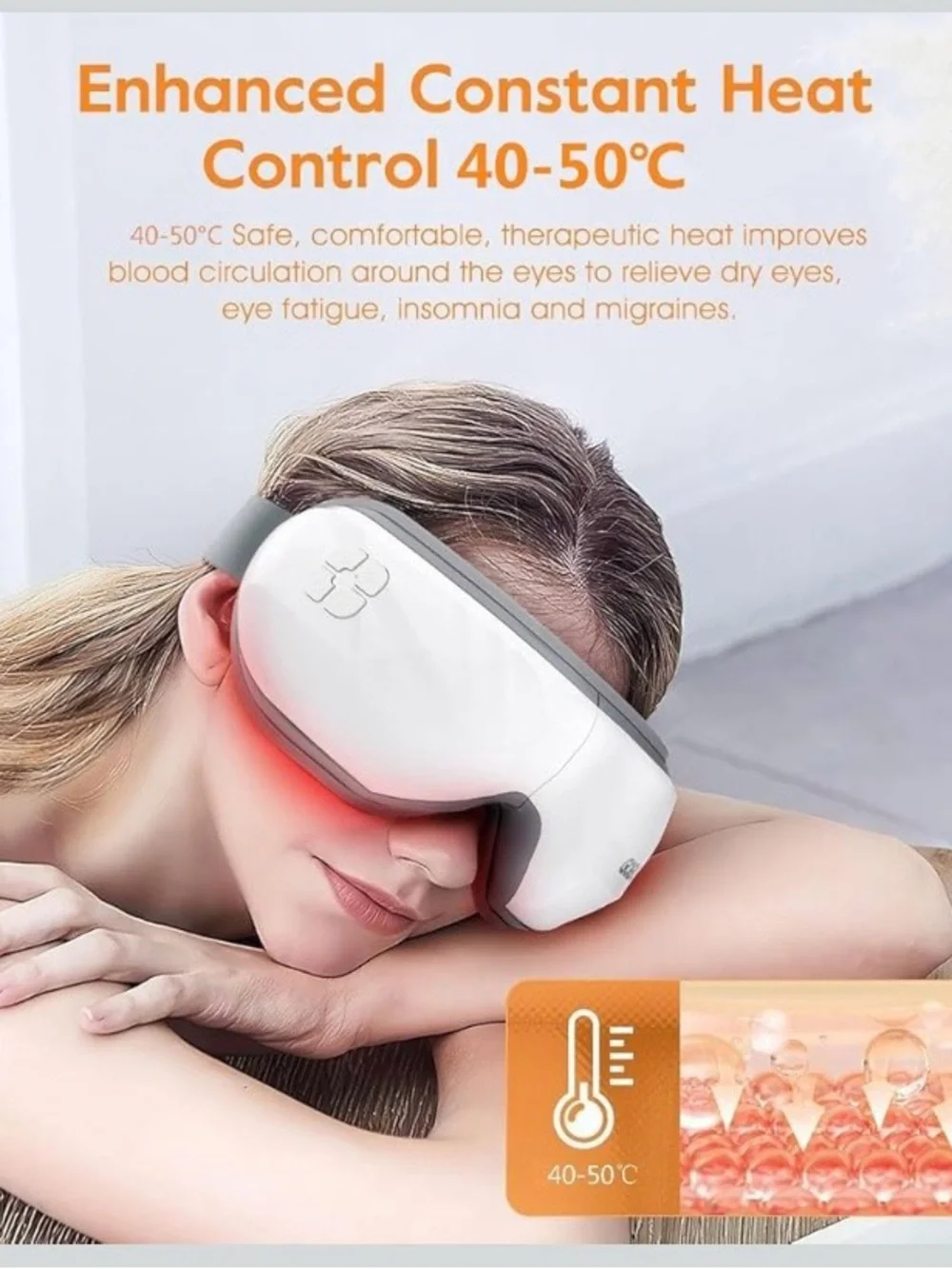 GOBOK Smart Eye Massager - Relaxing Heat & Vibration Therapy